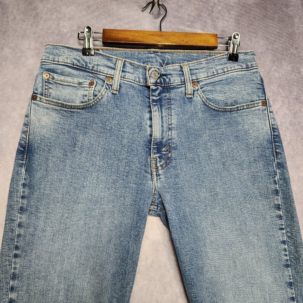 Levis 511 Jeans Mens 33 to‎ 34x30 Blue Denim Slim Fit Stretch Tapered Leg - Picture 3 of 15